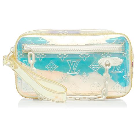 Louis Vuitton Pochette Volga Monogram Prism in PVC with White 